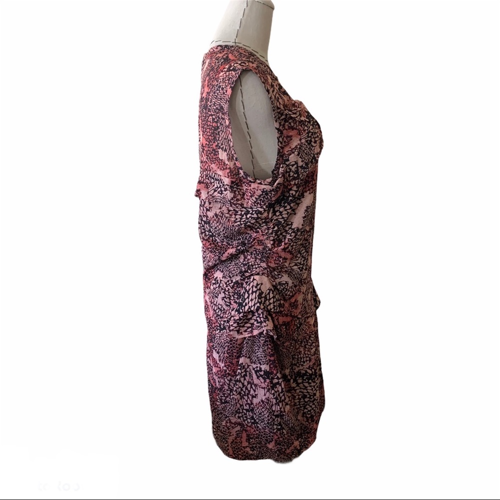 IRO Carly Silk Dress Snake Print Ruffle Cocktail 3 - Picture 8 of 12